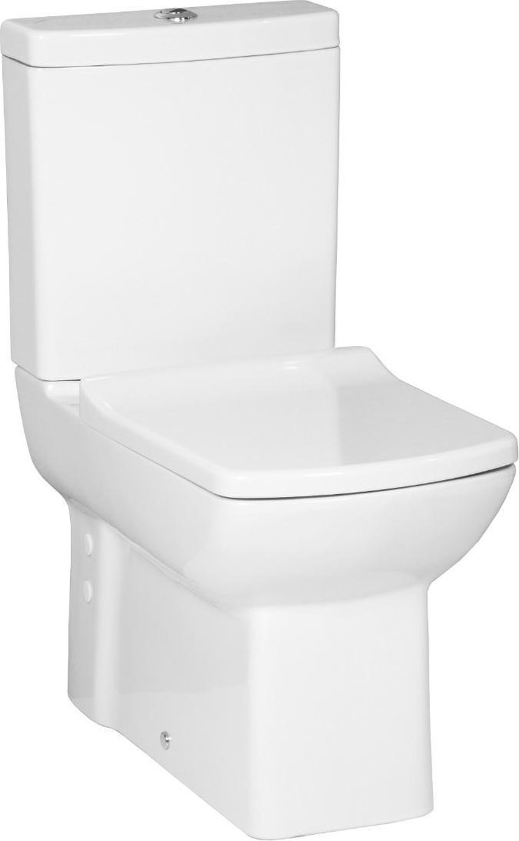 Bally Lara Duoblok Toiletpot Met RVS Sproeier (Bidet) Wit - Bally