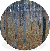 WallCircle - Wandcirkel - Muurcirkel - Las brzozowy - Gustav Klimt - Aluminium - Dibond - ⌀ 60 cm - Binnen en Buiten