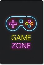 Gaming Muismat - Mousepad - 40x60 cm - Controller - Game - Neon - Zwart - Quotes - Game zone - Geschikt voor Gaming Muis en Gaming PC set - Schoolspullen tieners