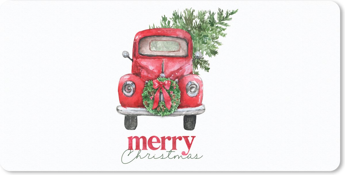 Bureaumat - Kerst - Kerstkrans - Kerstboom - Quotes - 80x40 - Muismat