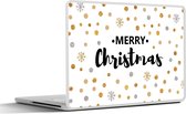 Laptop sticker - 13.3 inch - Spreuken - Goud - Kerst - Quotes - Merry Christmas - 31x22,5cm - Laptopstickers - Laptop skin - Cover