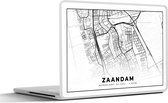 Laptop sticker - 13.3 inch - Stadskaart - Zaandam - Nederland - 31x22,5cm - Laptopstickers - Laptop skin - Cover