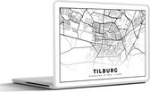 Laptop sticker - 11.6 inch - Kaart - Tilburg - Nederland - 30x21cm - Laptopstickers - Laptop skin - Cover