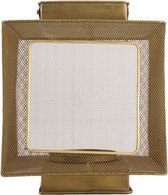 Kandelaars - lantaarn metalen 22x22x38cm - antique gold - 22x22x38