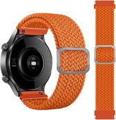 Gevlochten watch bandje - 22mm - Oranje - Geschikt voor Samsung Galaxy Watch