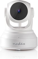 Nedis Wi-Fi IP-Camera - HD 720p - Nachtzicht: 10 m - Netvoeding - Kijkhoek: 56 ° - ABS - Wit / Zwart