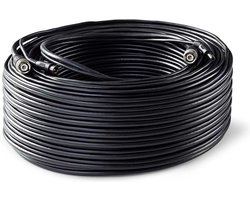 Nedis CCTV-Security Kabel - BNC / DC - 50.0 m - Rond - PVC - Zwart - Gift Box