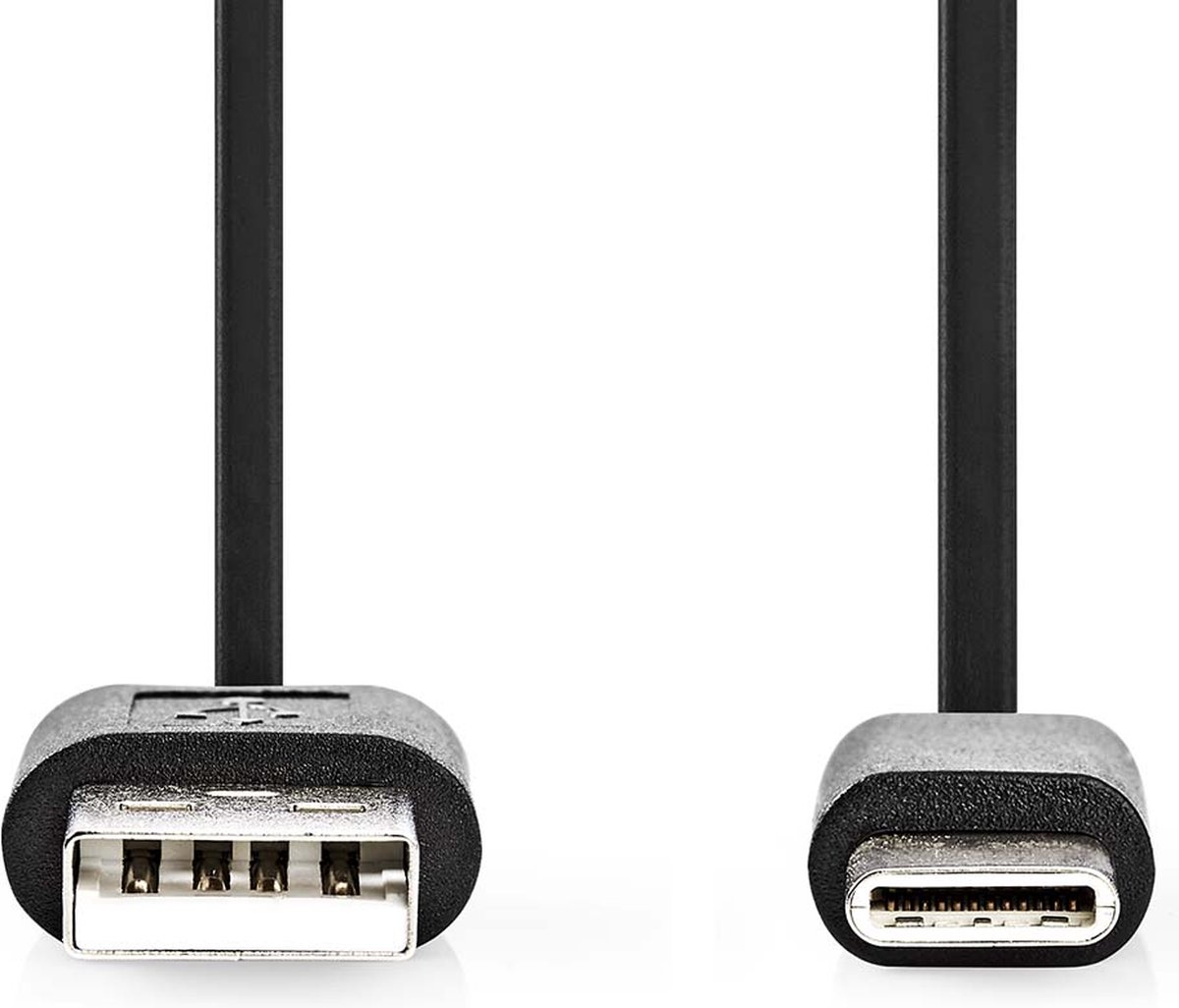 USB 2.0-Kabel | Type-C Male - A Male | 0,1 m | Zwart