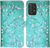 iMoshion Design Softcase Book Case Samsung Galaxy A52(s) (5G/4G) hoesje - Bloesem