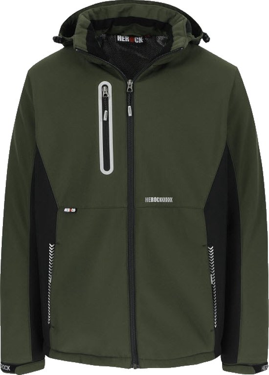 Veste de travail softshell Herock Taris Experts (2101) - Kaki | Noir - S