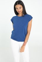 Cassis - Female - Effen T-shirt in katoen  - Blauw