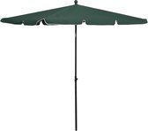 vidaXL Parasol met paal 210x140 cm groen