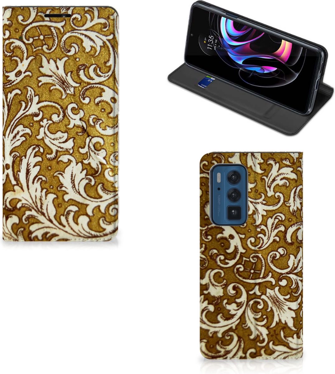 Telefoon Hoesje Motorola Edge 20 Pro Barok Goud