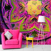 Zelfklevend fotobehang - Mandala: Roze Uitdrukking, Premium Print