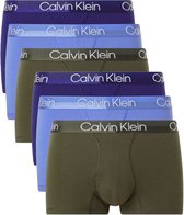 Calvin Klein 6-pack trunk boxershorts - blauw/groen