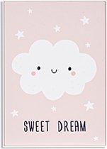 Giftdecor Schilderij Sweet Dream 70 X 50 Cm Hout Lichtroze/wit