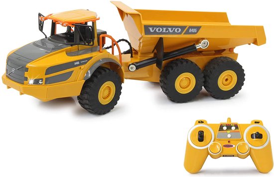 Jamara RC voertuig Auto - 405056 RC Vrachtwagen Volvo A40G Kiepwagen - Geel - 2,4GHz RC Model Kant en Klaar - 1:26 -