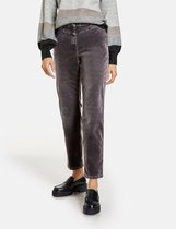 GERRY WEBER Dames Broek met fluweelachtige touch Taupe Velvet with use Effect-46