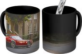 Magische Mok - Foto op Warmte Mok - Porsche - Vintage - Rood - 350 ML