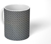 Mok - Metaal print - Antistlip - Grijs - Mokken - 350 ML - Beker - Uitdeelcadeautjes