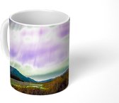Mok - Noorderlicht - Boom - Berg - Natuur - 350 ML - Beker