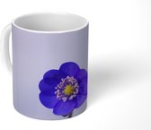 Mok - Bloemen - Sneeuw - Paars - 350 ML - Beker