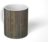 Mok - Achtergrond van donkere planken - 350 ML - Beker