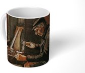 Mok - Koffiemok - Garenspinnende man - Vincent van Gogh - Mokken - 350 ML - Beker - Koffiemokken - Theemok
