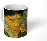 Mok - Koffiemok - Zelfportret met verbonden oor - Vincent van Gogh - Mokken - 350 ML - Beker - Koffiemokken - Theemok