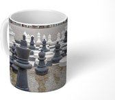 Mok - Koffiemok - Het schaken in het groot op een plein - Mokken - 350 ML - Beker - Koffiemokken - Theemok