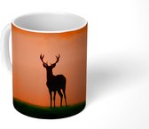Mok - Hert - Silhouet - Mist - 350 ML - Beker