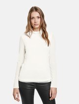TAIFUN Mesh shirt met transparante mouwen