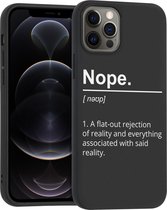iMoshion Design voor de iPhone 12, iPhone 12 Pro hoesje - Quote - Zwart