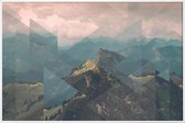 JUNIQE - Poster in kunststof lijst Alpen uitgestrekt - foto -20x30