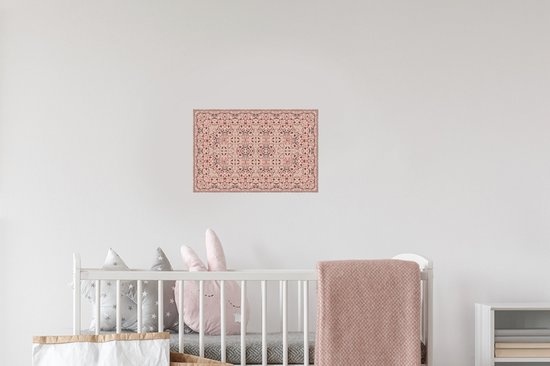 Stickers muraux - Tapis Persan - Tapis - Motifs - Rose - 30x20 cm - Film Adhésif