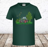 Groen trekker shirt met Fendt -James & Nicholson-146/152-t-shirts jongens