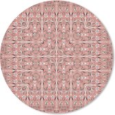 Muismat - Mousepad - Rond - Patronen - Vloerkleed - Roze - 20x20 cm - Ronde muismat