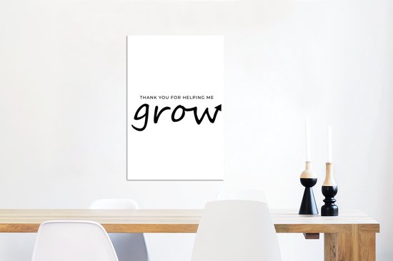 Presentje pour la fête des mères merci de m'avoir aidé à grandir - aluminium blanc-m aluminium 40x60 cm