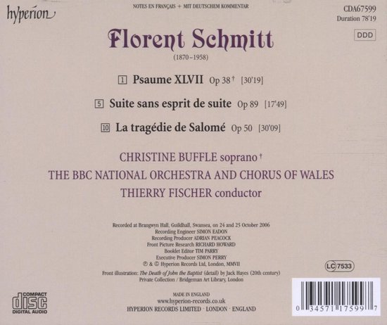 Schmitt: Psaume Xlvii, La Tragedie De Salome, ...