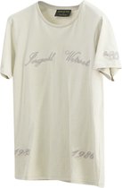 IN GOLD WE TRUST  CHAIN EMBROIDERY T-SHIRT - Licht Beige - Maat 164