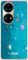 6F hoesje - geschikt voor Huawei P50 Pro -  Transparant TPU Case - Confetti #ffffff