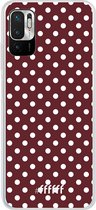 6F hoesje - geschikt voor Xiaomi Redmi Note 10 5G -  Transparant TPU Case - Burgundy Dots #ffffff