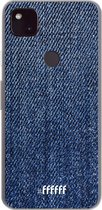 6F hoesje - geschikt voor Google Pixel 4a 5G -  Transparant TPU Case - Denim #ffffff