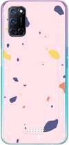 6F hoesje - geschikt voor OPPO A92 -  Transparant TPU Case - Terrazzo N°8 #ffffff