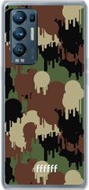 6F hoesje - geschikt voor OPPO Find X3 Neo -  Transparant TPU Case - Graffiti Camouflage #ffffff