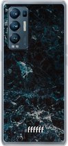 6F hoesje - geschikt voor OPPO Find X3 Neo -  Transparant TPU Case - Dark Blue Marble #ffffff