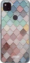 6F hoesje - geschikt voor Google Pixel 4a 5G -  Transparant TPU Case - Colour Tiles #ffffff
