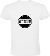 Vat 'n Bier | Heren T-shirt | Wit | Barrel Beer | Drank | Kroeg | Feest | Festival | Brouwen | Ketel