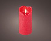 Lunimeo LED kaars vlam effect rood 13cm Warm wit