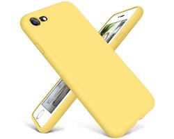 Shieldcase Siliconen hoesje met camera bescherming geschikt voor Apple iPhone SE 2020 / SE 2022 - optimale bescherming - siliconen hoesje - backcover - geel
